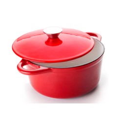 COCOTTE HIERRO FUNDIDO REDONDA ROJA Ø24Xh11 5cm. Ref.725924R