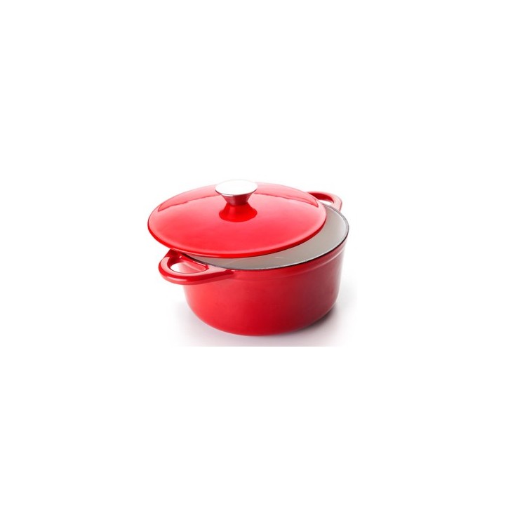 COCOTTE HIERRO FUNDIDO REDONDA ROJA Ø24Xh11 5cm. Ref.725924R