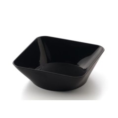 VAJILLA CATERING: WAVE - CUENCO PREMIUM - NEGRO - 107X107XH35mm. - REUTILIZABLE -(20uni.) Ref.41765