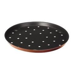 MOLDE PIZZA IBILI: ALUMINIO ANTIADHERENTE PERFORADO Ø24Cm. Ref.356124