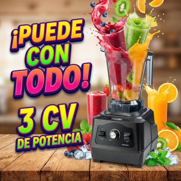 BATIDORA DE VASO PrepTech - V.VARIABLE - POTENCIA 3 CV - 1500 Vatios - 2 Litros - Ref.P154620