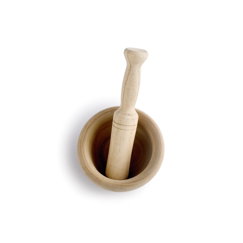 MORTERO: MADERA DE MELIA 100% NATURAL Ø12 5cm. Ref.752055