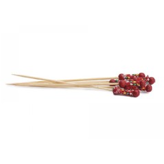 MORUNOS BETIK: BROCHETAS PICK COCTEL ROJA 12cm. (200uni.) Ref.1010129