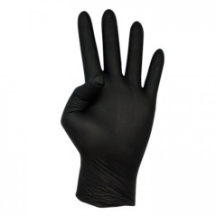 GUANTES LIMPIEZA NITRILO SIN POLVO - 100uds. - CALIDAD PREMIUM - Color NEGRO - 4 Tallas disponibles