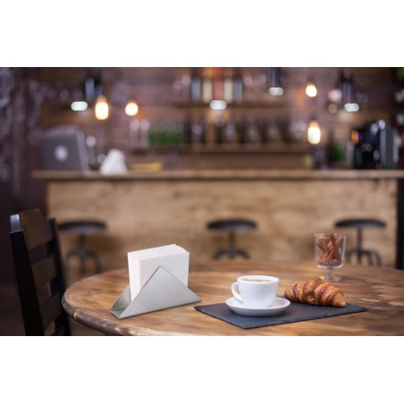 SERVILLETERO COCTEL: ACERO INOX - 12 5Xh7cm. - DISENO TRIANGULAR - Ref.BY01011078413