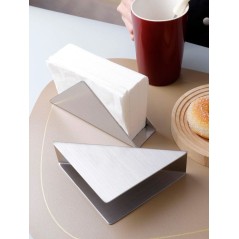 SERVILLETERO COCTEL: ACERO INOX - 12 5Xh7cm. - DISENO TRIANGULAR - Ref.BY01011078413