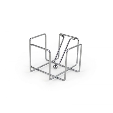 SERVILLETERO COCTEL: ACERO INOX - 12X12Xh10cm. - ANTIVIENTO - Ref.BY01011078023