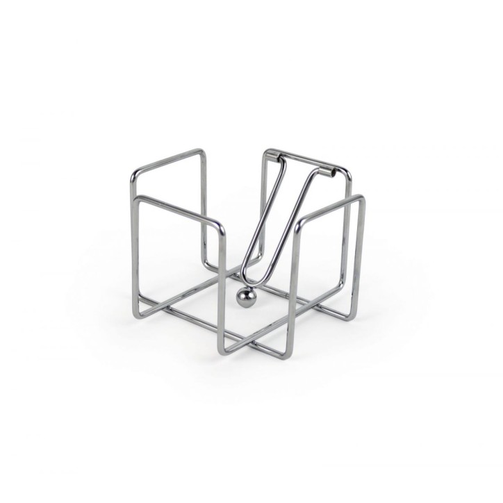 SERVILLETERO COCTEL: ACERO INOX - 12X12Xh10cm. - ANTIVIENTO - Ref.BY01011078023