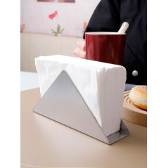 SERVILLETERO COCTEL: ACERO INOX - 12 5Xh7cm. - DISENO TRIANGULAR - Ref.BY01011078413