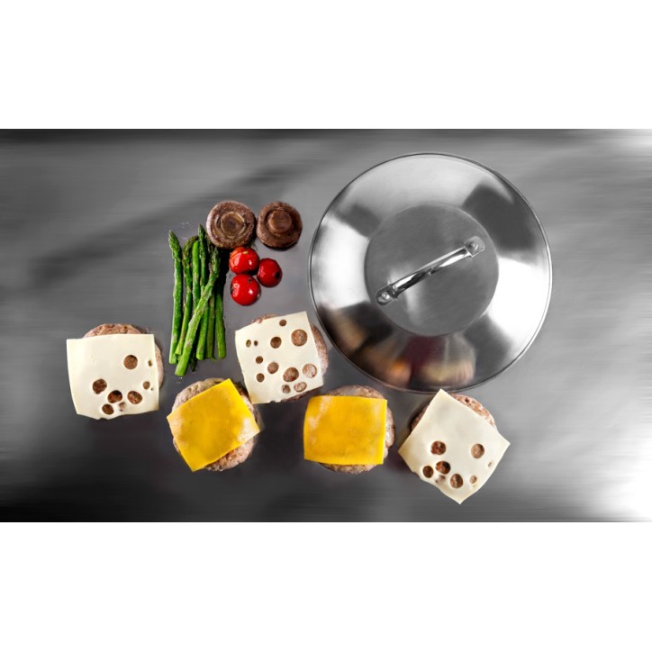 CAMPANA PARA HAMBURGESAS PARA FUNDIR Y AHUMAR Ø15 5Xh6cm. Ref.713914