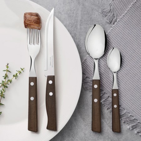 TRAMONTINA: TENEDOR CHULETERO TRADICIONAL MADERA Ref.22202300