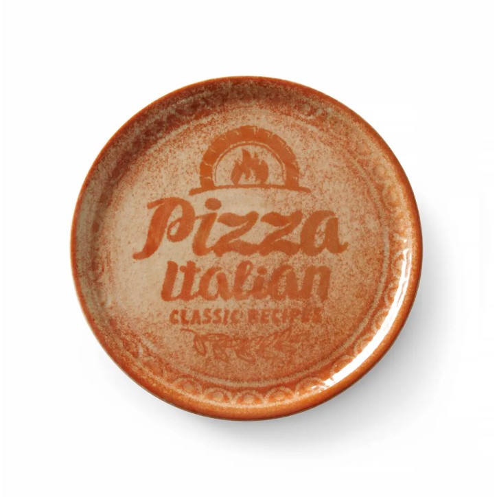 PLATO PIZZA - VINTAGE - RED Ø33cm. - Ref.778944