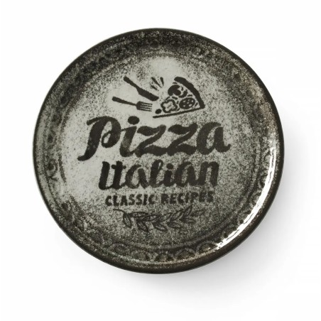 PLATO PIZZA - VINTAGE - BLACK Ø33cm. - Ref.778937
