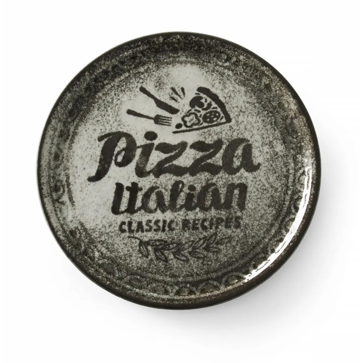 PLATO PIZZA - VINTAGE - BLACK Ø33cm. - Ref.778937