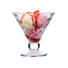 COPA HELADO: UMA COPA FORMA CORNETTO CON RELIEVE 32cl. Ref.5429308