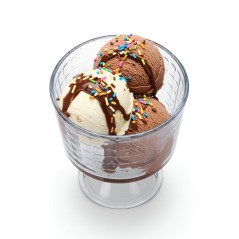 COPA HELADO: UMA COPA FORMA RECTA CON RELIEVE 32cl. Ref.5429307