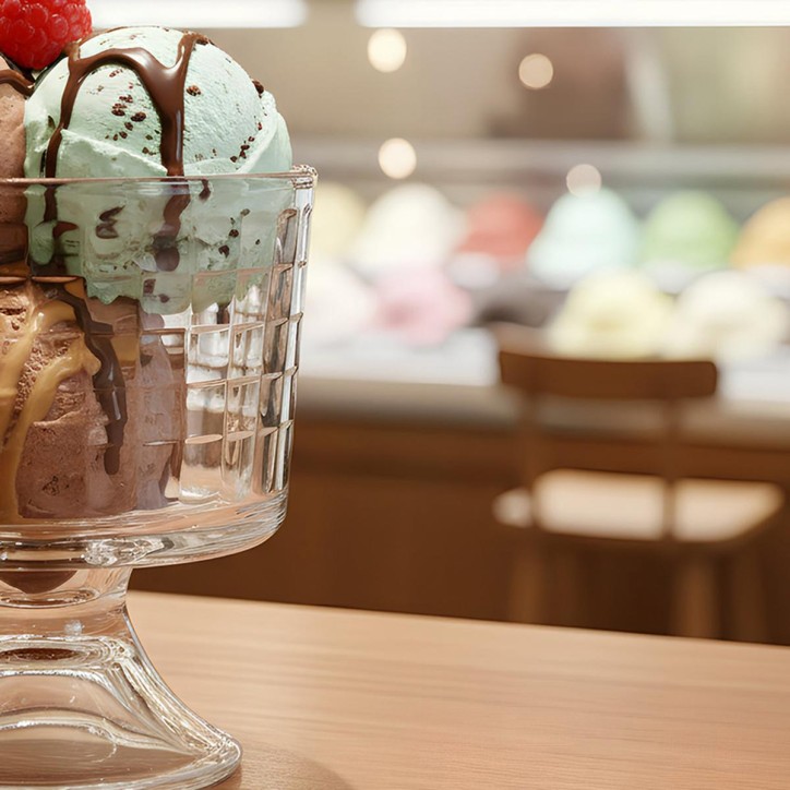 COPA HELADO: UMA COPA FORMA RECTA CON RELIEVE 32cl. Ref.5429307