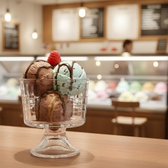COPA HELADO: UMA COPA FORMA RECTA CON RELIEVE 32cl. Ref.5429307