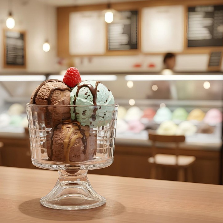 COPA HELADO: UMA COPA FORMA RECTA CON RELIEVE 32cl. Ref.5429307