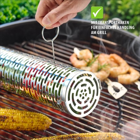 CESTO REDONDO PARA PARRILLA BARBACOA BBQ 30 5Cm. Ref.89586