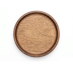 PLATILLO DE CAMBIO: MADERA RAIZ DE TEKA Ø12cm. - ARTESANO - HECHO A MANO - Ref.TK1401
