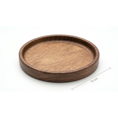 PLATILLO DE CAMBIO: MADERA RAIZ DE TEKA Ø12cm. - ARTESANO - HECHO A MANO - Ref.TK1401