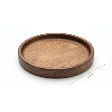 PLATILLO DE CAMBIO: MADERA RAIZ DE TEKA Ø12cm. - ARTESANO - HECHO A MANO - Ref.TK1401