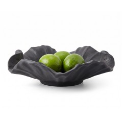 RAIZ DE TEKA: BOL FRUTERO NEGRO Ø30cm. ARTESANO - HECHO A MANO - Ref.TK203CB