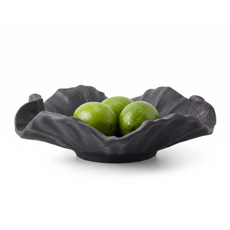 RAIZ DE TEKA: BOL FRUTERO NEGRO Ø30cm. ARTESANO - HECHO A MANO - Ref.TK203CB
