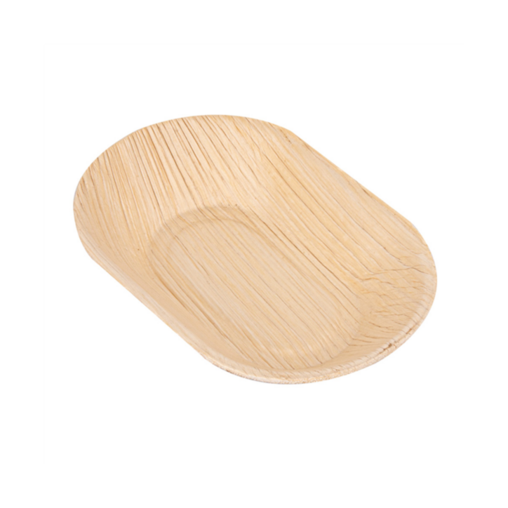 VAJILLA CATERING SERIE NATURA: MINI PLATO OVAL `ARECA` 11X7Xh2 5cm. (25 Uds.) 100% Ecologico Ref.232.43 VAJILLA CATERING SERIE NATURA: MINI PLATO OVAL `ARECA` 11X7Xh2 5cm. (25 Uds.) 100% Ecologico Ref.232.43