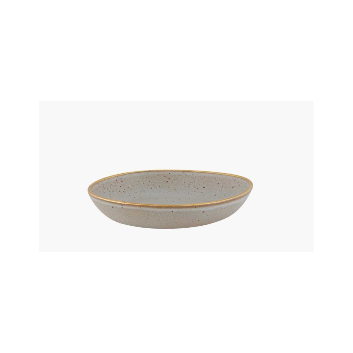 CASA ALEGRE: PLATO HONDO Ø22cm. GOLD STONE WHITE Ref.37004076