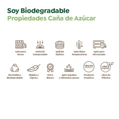 VAJILLA CATERING SERIE PULPA: CUCHARA DEGUSTACION ARCO BLANCA 12X4 2Xh3cm.cm. (50Uds.) 100% Cana de Azucar Ref.5692