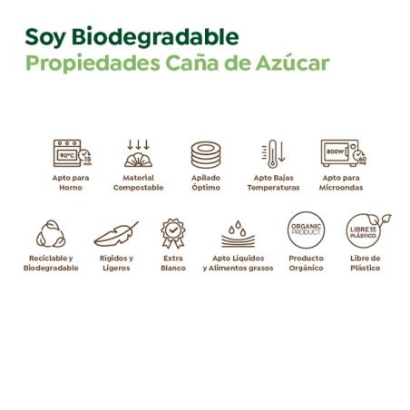VAJILLA CATERING SERIE PULPA: CUCHARA DEGUSTACION ARCO BLANCA 12X4 2Xh3cm.cm. (50Uds.) 100% Cana de Azucar Ref.5692