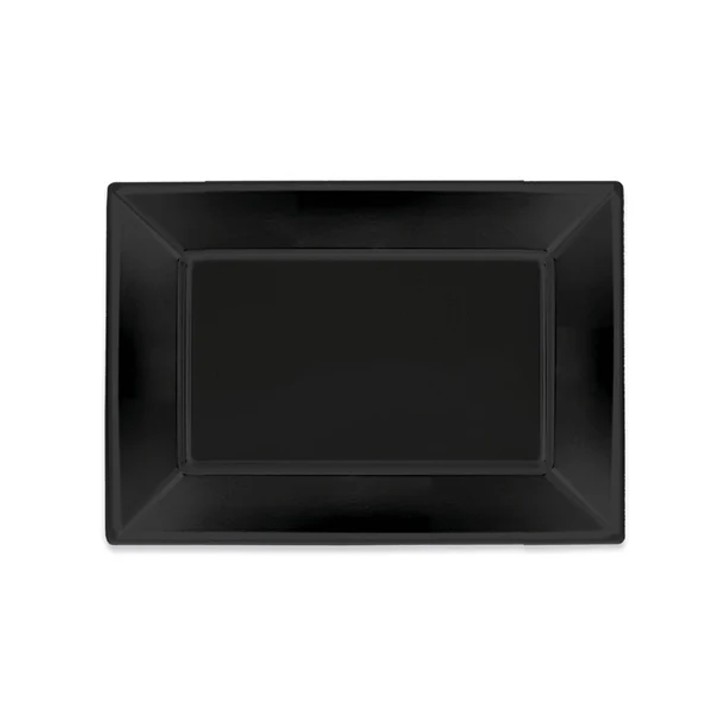 VAJILLA CATERING SERIE REUTILIZABLE: BANDEJA RECTANGULAR NEGRA 33x22 5Cm PS 25Uds Ref.5058R