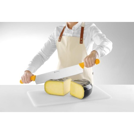 CUCHILLO CORTA QUESO DOS MANGOS AMARILLOS 380mm. Ref.856413