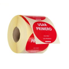 ETIQUETA DE SEGURIDAD ALIMENTARIA - USAR PRIMERO - 500 Uds. Ref.850893