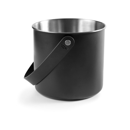 CUBITERAS: CUBO MOOM NEGRO CON ASA Ø20Xh19 5cm. 5 6 Ltrs. Ref.65420