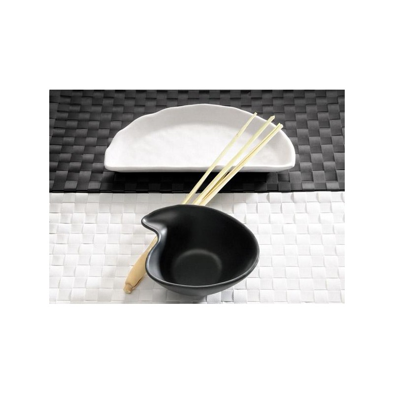MELAMINA: CUENCO SERIE ZEN NEGRO 14 5X12 5Xh5 5cm. Ref.83935