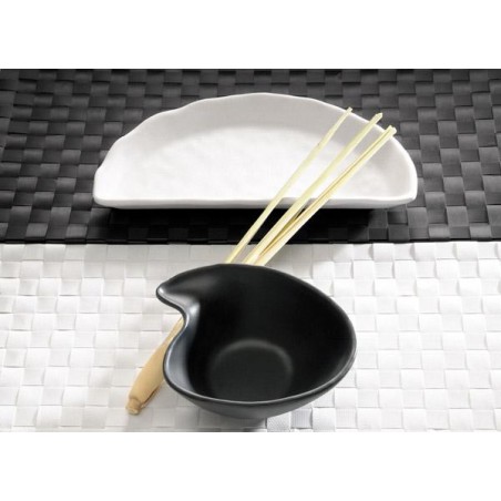 MELAMINA: CUENCO SERIE ZEN NEGRO 14 5X12 5Xh5 5cm. Ref.83935