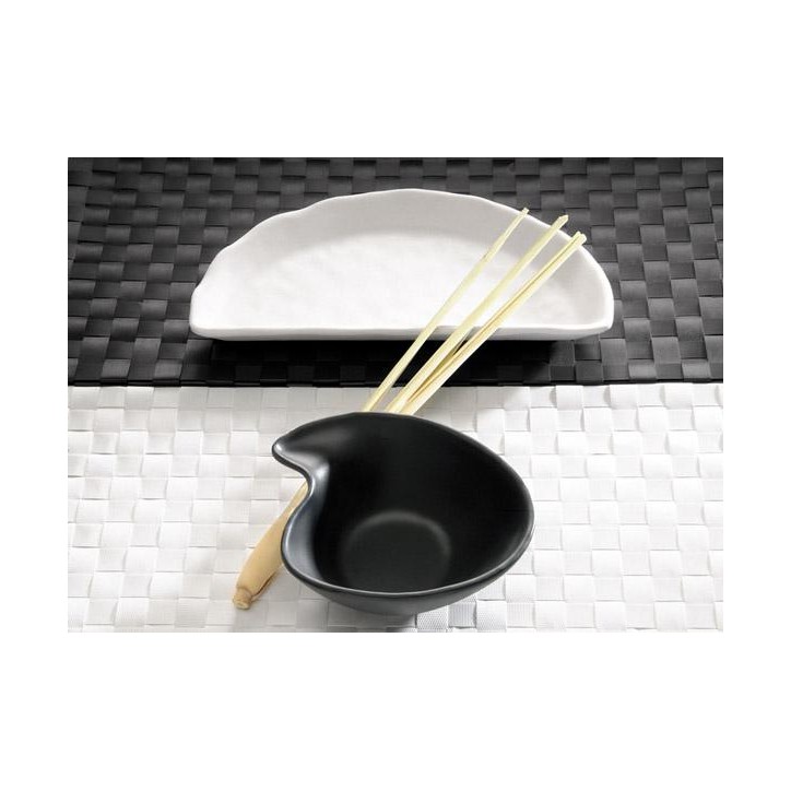 MELAMINA: CUENCO SERIE ZEN NEGRO 14 5X12 5Xh5 5cm. Ref.83935