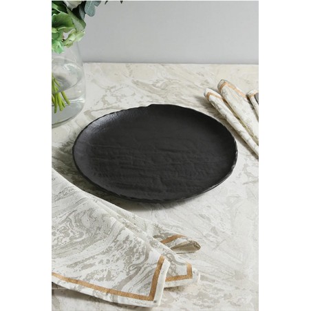 VULCANIA BLACK: PLATO Ø21cm. Ref.VU000210779