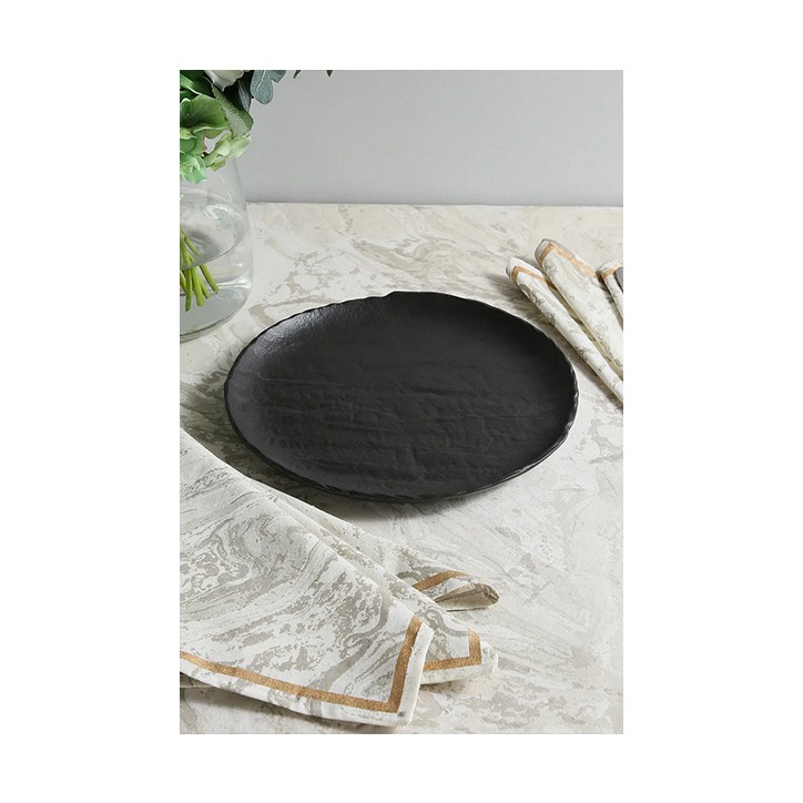 VULCANIA BLACK: PLATO Ø21cm. Ref.VU000210779