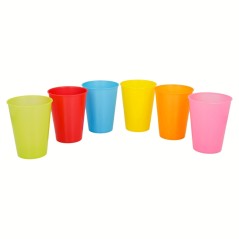 POLICARBONATO STOR: VASO  PP 28cl COLORES (6uni.) Ref.00633