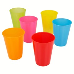 POLICARBONATO STOR: VASO  PP 28cl COLORES (6uni.) Ref.00633