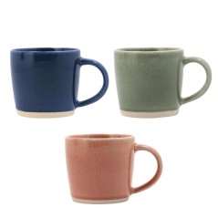 SET DE 6 TAZAS MUG DE COLORES (2 Azul - 2 Naranja - 2 Verdes) Ref.5424151