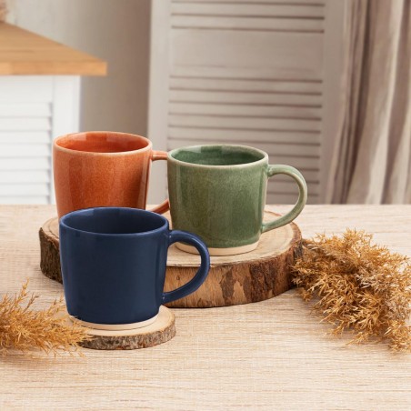 SET DE 6 TAZAS MUG DE COLORES (2 Azul - 2 Naranja - 2 Verdes) Ref.5424151