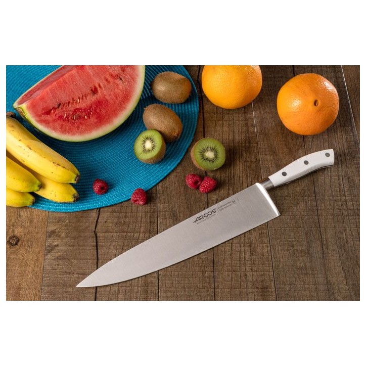 ARCOS SERIE RIVIERA BLANCO: CUCHILLO COCINERO 300mm. FORJADO Ref.233824