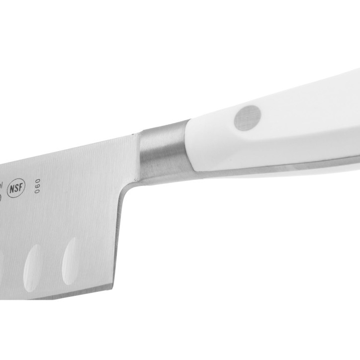 ARCOS SERIE RIVIERA BLANCO: CUCHILLO COCINERO SANTOKU ALVEOLADO 180mm. FORJADO Ref.233524