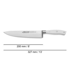 ARCOS SERIE RIVIERA BLANCO: CUCHILLO COCINERO 200mm. FORJADO Ref.233624