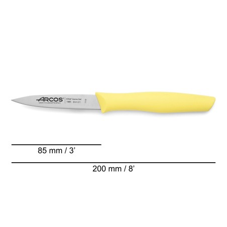 ARCOS SERIE INYECTADA: CUCHILLO MONDADOR 85mm. LIMON Ref.188576